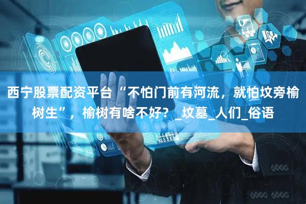 西宁股票配资平台 “不怕门前有河流，就怕坟旁榆树生”，榆树有啥不好？_坟墓_人们_俗语